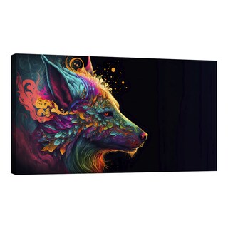 Foto 1 | Foto 1 | Cuadro Canvas Revolution 120 x 60 cm Multicolor - Lobo Colorido