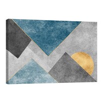 Cuadro Canvas Revolution 120 x 80 cm Montañas Triangulares y Sol
