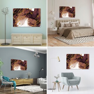 Foto 2 | Foto 2 | Cuadro Canvas Revolution Café con Dorado 120 X 80 CM