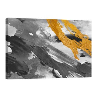 Foto 1 | Foto 1 | Cuadro Canvas Revolution 120 x 80 cm Brochazos En Plata Y Dorado