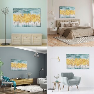 Foto 2 | Foto 2 | Cuadro Canvas Revolution 120 X 80 CM Árboles con Hojas Doradas