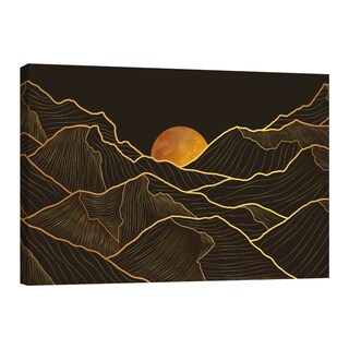 Foto 1 | Foto 1 | Cuadro Canvas Revolution 90 X 60 CM Montañas Café y Doradas