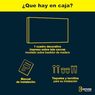 Foto 4 | Foto 4 | Cuadro Canvas Revolution 120 x 60 cm Brochazos Dorados Plateados