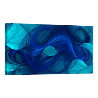 Foto 1 | Foto 1 | Cuadro Canvas Revolution 120 X 60 CM Olas Cian Minimalistas