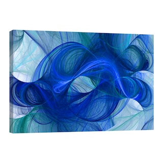 Foto 1 | Foto 1 | Cuadro Canvas Revolution 90 X 60 CM Olas Cobalto Minimalistas