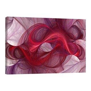 Foto 1 | Foto 1 | Cuadro Canvas Revolution 90 X 60 CM Olas Rojas Minimalistas