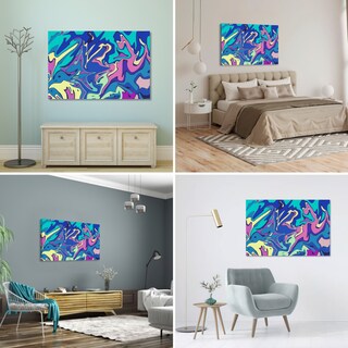 Foto 2 | Foto 2 | Cuadro Canvas Revolution 120 X 80 CM Mármol Turco Azulado