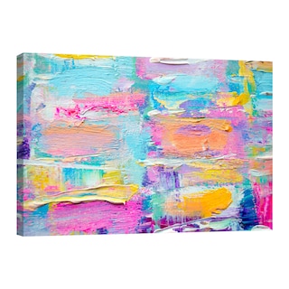 Foto 1 | Foto 1 | Cuadro Canvas Revolution 90 x 60 cm Brochazos En Tonos Pastel