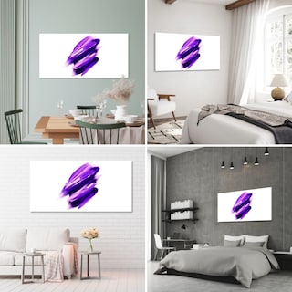 Foto 2 | Foto 2 | Cuadro Canvas Revolution 120 x 60 cm Brochazo En Tonos Violeta