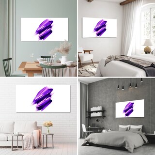 Foto 2 | Foto 2 | Cuadro Canvas Revolution 160 X 80 CM Brochazo en Tonos Violeta