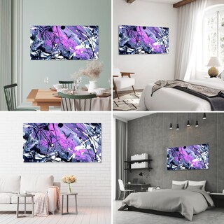 Foto 2 | Foto 2 | Cuadro Canvas Revolution 160 X 80 CM Salpicaduras en Morado
