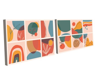Foto 1 | Foto 1 | Set de 2 Cuadros Decorativos Canvas Art Varias Formas Multicolor 60 X 90 CM