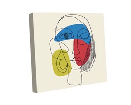 Cuadro Decorativo Canvas Art Retrato de una Mujer 120 x 120 cm