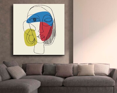 Foto 2 | Foto 2 | Cuadro Decorativo Canvas Art Retrato de una Mujer 120 x 120 cm