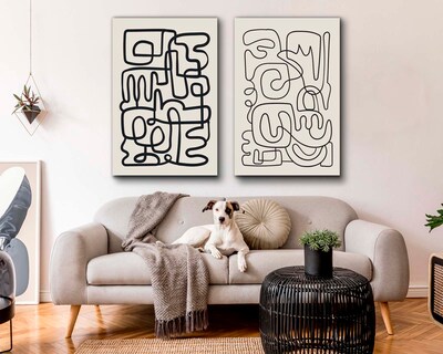 Foto 2 | Foto 2 | Cuadros Decorativos Canvas Art Arte Minimalista 2 Piezas