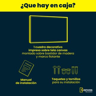 Foto 4 | Foto 4 | Cuadro Canvas Revolution Sueños de Geometría 90 x 60 cm con Marco color Dorado