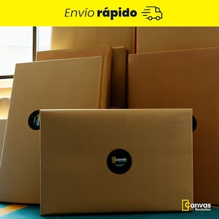 Foto 5 | Foto 5 | Cuadro Canvas Revolution Ola De Kanagawa Dorada 90 x 60 cm con Marco color Dorado