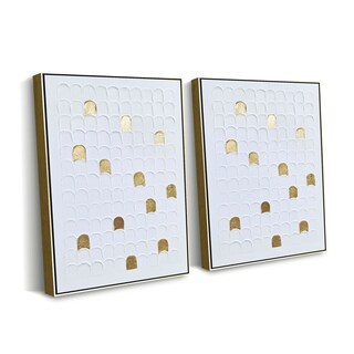 Foto 2 | Foto 2 | Set De 2 Cuadros Decorativos Canvas Art 006 Texturizados con Hoja De Oro