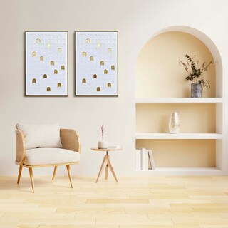 Foto 3 | Foto 3 | Set De 2 Cuadros Decorativos Canvas Art 006 Texturizados con Hoja De Oro