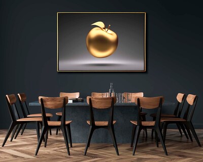 Foto 2 | Foto 2 | Cuadro Decorativo Canvas Art Manzana Lujosa en Negro