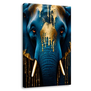 Foto 1 | Foto 1 | Cuadro Decorativo Canvas Elefante Dorado 60x90