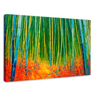 Foto 1 | Foto 1 | Cuadro Decorativo Canvas Bosque Bambú Verde 90x60