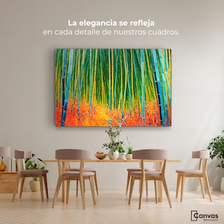 Foto 2 | Foto 2 | Cuadro Decorativo Canvas Bosque Bambú Verde 90x60