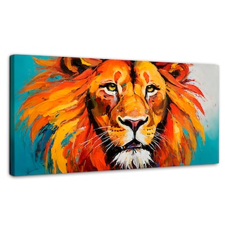Foto 1 | Foto 1 | Cuadro Decorativo Canvas Retrato León Colors 120x60