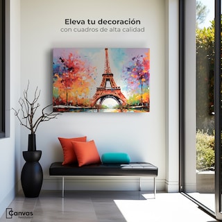 Foto 3 | Foto 3 | Cuadro Decorativo Canvas Magia Torre Eiffel 90x60