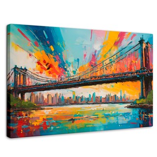 Foto 1 | Foto 1 | Cuadro Decorativo Canvas Puente Brooklyn Ny 90x60