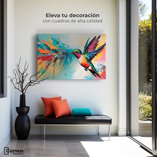 Foto 3 | Foto 3 | Cuadro Decorativo Canvas Colibrí Vibrante 90x60