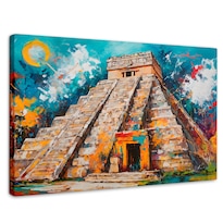 Cuadro Decorativo Canvas Pirámide Vibrante 90x60