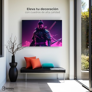 Foto 3 | Foto 3 | Cuadro Decorativo Canvas Guerrero Samurái 90x60