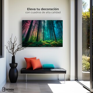 Foto 3 | Foto 3 | Cuadro Decorativo Canvas Bosque Cromático 90x60