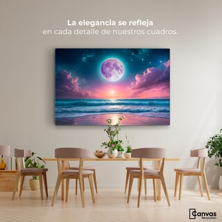 Foto 2 | Foto 2 | Cuadro Decorativo Canvas Luz Lunar Sobre Mar 90x60