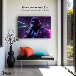 Foto 3 | Foto 3 | Cuadro Decorativo Canvas Gorila Con Chaqueta 90x60