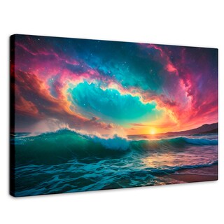 Foto 1 | Foto 1 | Cuadro Decorativo Canvas Aurora Boreal Naval 90x60