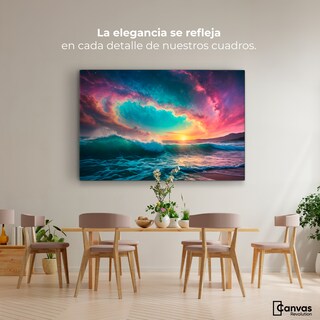 Foto 2 | Foto 2 | Cuadro Decorativo Canvas Aurora Boreal Naval 90x60