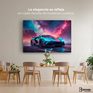 Foto 2 | Foto 2 | Cuadro Decorativo Canvas Auto Deportivo Neón 90x60