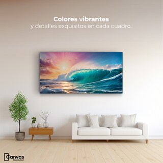Foto 2 | Foto 2 | Cuadro Decorativo Canvas Ola Crepuscular 160x80