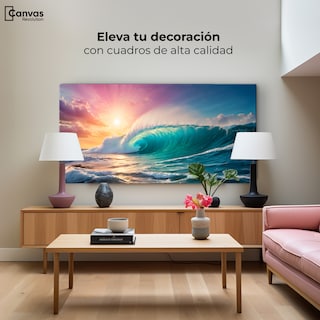 Foto 3 | Foto 3 | Cuadro Decorativo Canvas Ola Crepuscular 160x80
