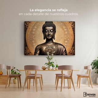 Foto 2 | Foto 2 | Cuadro Decorativo Canvas Buda Astral Dorado 90x60