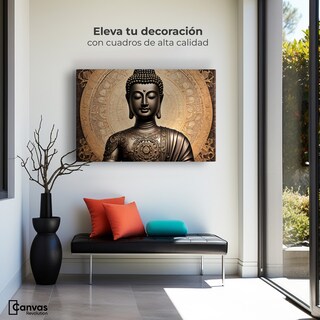Foto 3 | Foto 3 | Cuadro Decorativo Canvas Buda Astral Dorado 90x60
