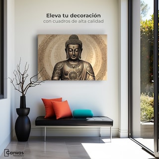 Foto 3 | Foto 3 | Cuadro Decorativo Canvas Buda Trascender Dorado 90x60