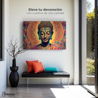 Foto 3 | Foto 3 | Cuadro Decorativo Canvas Buda Jardín Sueños 90x60 cm