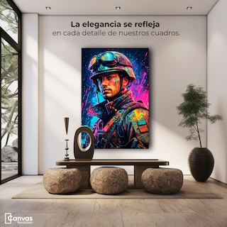 Foto 3 | Foto 3 | Cuadro Decorativo Canvas Soldado Futurista 60x90