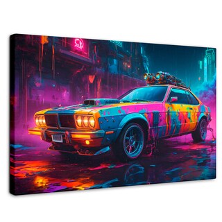 Foto 1 | Foto 1 | Cuadro Decorativo Canvas Coche Abstracto 90x60