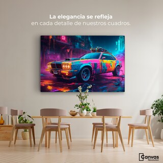 Foto 2 | Foto 2 | Cuadro Decorativo Canvas Coche Abstracto 90x60