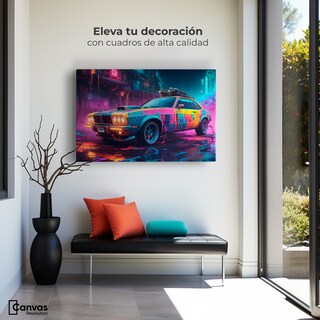 Foto 3 | Foto 3 | Cuadro Decorativo Canvas Coche Abstracto 90x60