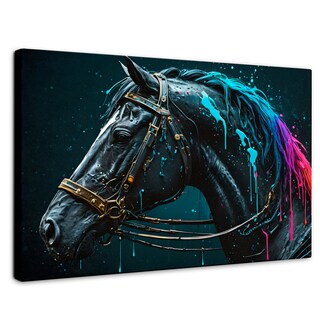 Foto 1 | Foto 1 | Cuadro Decorativo Canvas Caballo Cósmico 90x60
